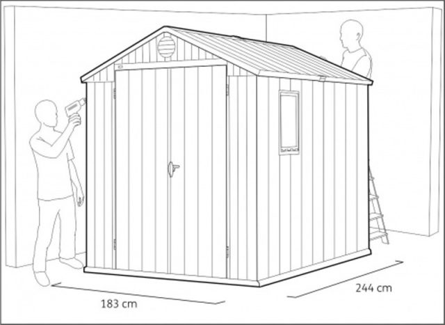 Сарай Дарвин 6х8 (Darwin 6x8), коричневый — изображение 4