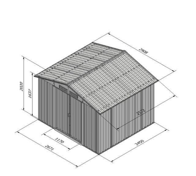 Металлический сарай GreenStorage Арчер D — изображение 4