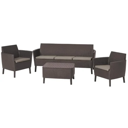 Комплект Салемо трипл сет (Salemo 3 seater set) коричневый