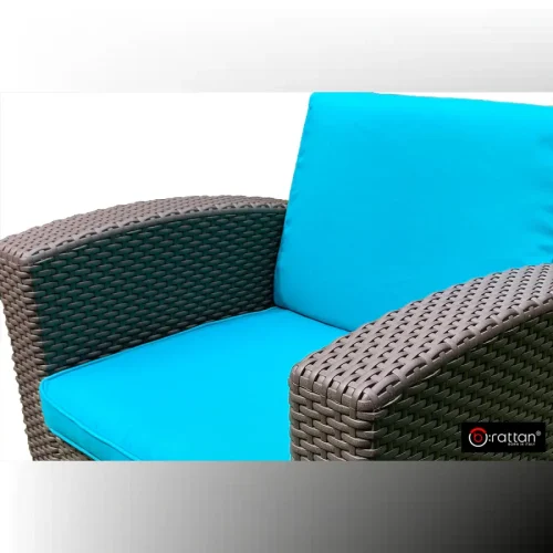 Комплект чехлов на подушки для мебели Rattan Premium, нео изумруд