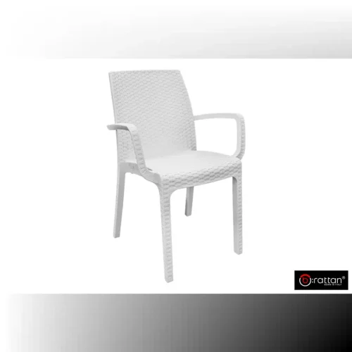 Стул B:rattan INDIANA с подлокотниками, белый